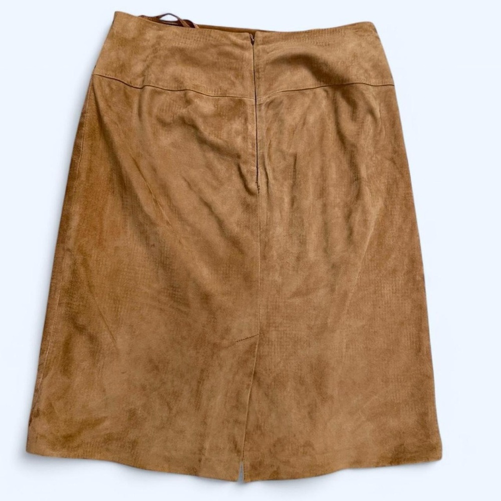 100% Goat Suede Pencil Skirt - Picture 5 of 8